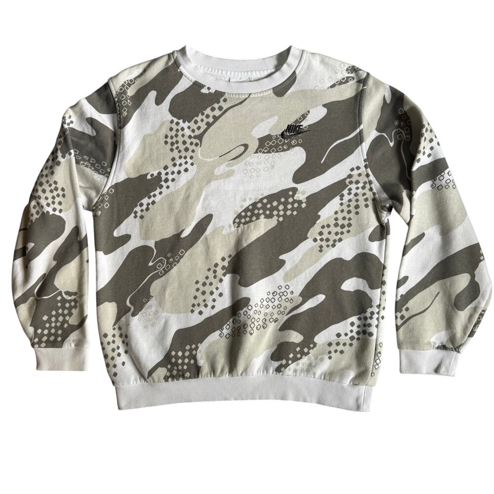 Nike Big Kids Sportswear Club Fleece Camo-Print Sweatshirt Boys XL